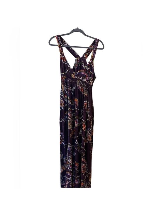 Express Dresses & Skirts - Express Women’s Purple Floral Boho Festival Beach Maxi Dress Stretch Size Small